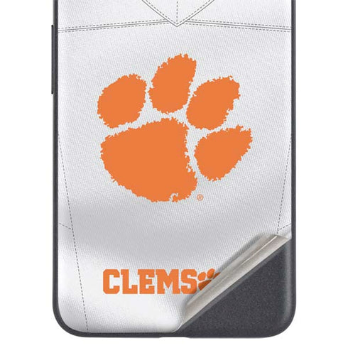Clemson University White Jersey Google Pixel 5 Skin